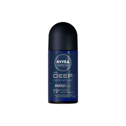 Kit com 3 Unidades de Desodorante roll-on NIVEA 50ml para homens | Ativo Deep